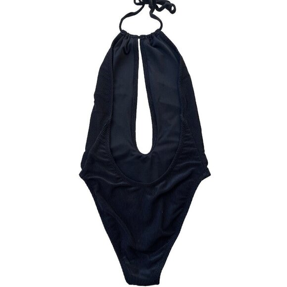 Nasty Gal Black Bohemian Rhapsody Ribbed Swimsuit Size XS NWOT - Picture 7 of 16